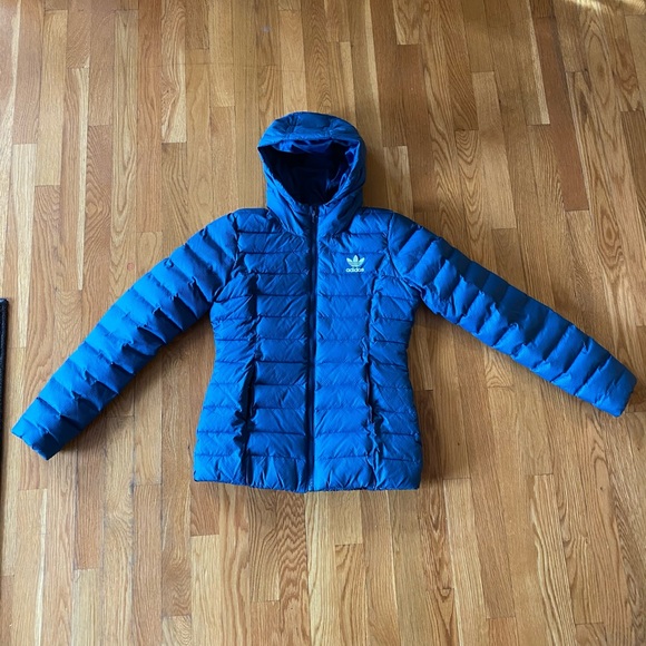 adidas Jackets & Blazers - Womens ADIDAS blue winter parka